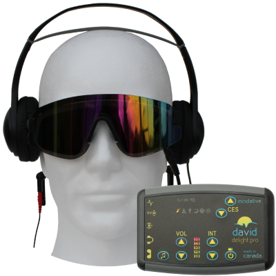 DAVID Delight PRO - комбиниран невро-релакс апарат с А.В. импулси и електросън с приложения за психическо разтоварване или в терапията